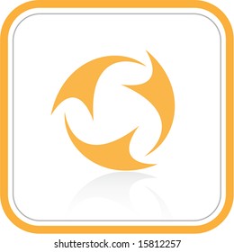 Vector abstract internet icon. Orange set. Simply change. Other abstract icons you can see in my portfolio.