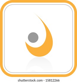 Vector abstract internet icon. Orange set. Simply change. Other abstract icons you can see in my portfolio.