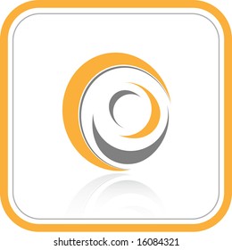 Vector abstract internet icon. Orange set. Simply change. Other abstract icons you can see in my portfolio.