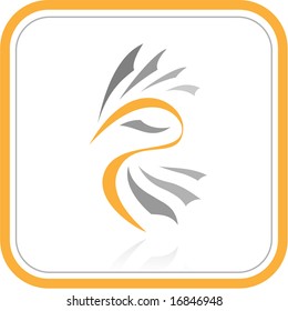 Vector abstract internet icon. Orange set. Simply change. Other abstract icons you can see in my portfolio.