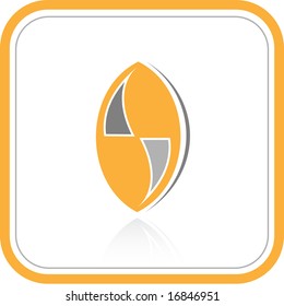 Vector abstract internet icon. Orange set. Simply change. Other abstract icons you can see in my portfolio.