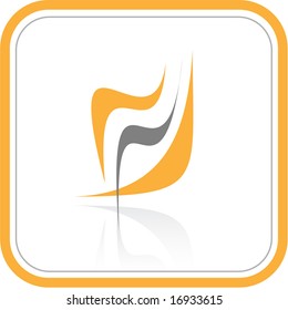 Vector abstract internet icon. Orange set. Simply change. Other abstract icons you can see in my portfolio.