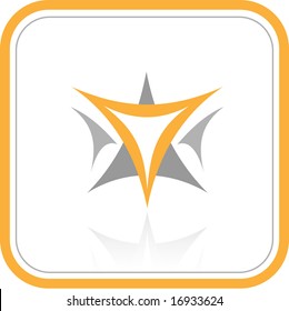 Vector abstract internet icon. Orange set. Simply change. Other abstract icons you can see in my portfolio.