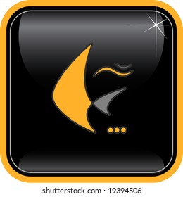 Vector abstract internet icon. Orange set. Simply change. Other abstract icons you can see in my portfolio.