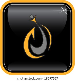Vector abstract internet icon. Orange set. Simply change. Other abstract icons you can see in my portfolio.
