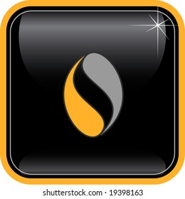 Abstraktes Vektorsymbol für das Internet. Orangefarbenes Set. Ändern Sie einfach. Andere abstrakte Symbole, die Sie in meinem Portfolio sehen können.