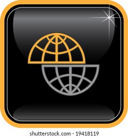 Vector abstract internet icon. Orange set. Simply change. Other abstract icons you can see in my portfolio.