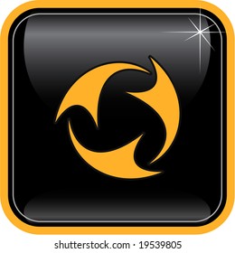 Vector abstract internet icon. Orange set. Simply change. Other abstract icons you can see in my portfolio.