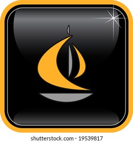 Vector abstract internet icon. Orange set. Simply change. Other abstract icons you can see in my portfolio.