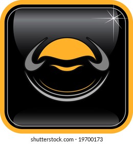 Vector abstract internet icon. Orange set. Simply change. Other abstract icons you can see in my portfolio.
