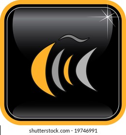 Vector abstract internet icon. Orange set. Simply change. Other abstract icons you can see in my portfolio.