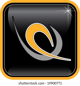 Abstraktes Vektorsymbol für das Internet. Orangefarbenes Set. Ändern Sie einfach. Andere abstrakte Symbole, die Sie in meinem Portfolio sehen können.