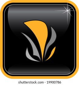 Vector abstract internet icon. Orange set. Simply change. Other abstract icons you can see in my portfolio.