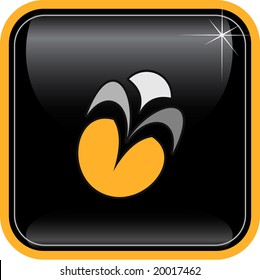 Vector abstract internet icon. Orange set. Simply change. Other abstract icons you can see in my portfolio.