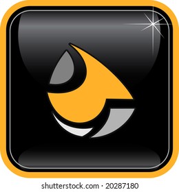 Vector abstract internet icon. Orange set. Simply change. Other abstract icons you can see in my portfolio.