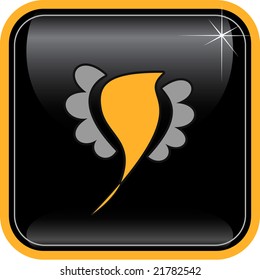 Vector abstract internet icon. Orange set. Simply change.