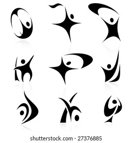 Vector abstract internet icons