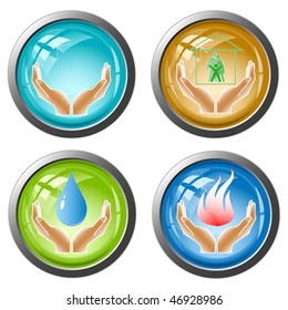 Vector abstract internet icons