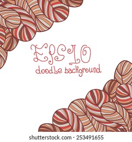 Vector abstract invitation card with abstract leaf. Lace ornament. Template wavy frame design for card.