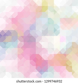 vector abstract irregular polygon background with a triangle pattern in light baby pastel colors    