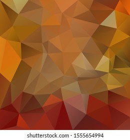 Vector Abstract Irregular Polygon Square Background - Triangle Low Poly Pattern - Color Amber, Brick, Currant, Berry, Red, Orange, Carrot, Ochre, Gold, Fire, Cider, Yam, Merigold, Spice