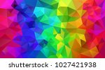 vector abstract irregular polygonal background - triangle low poly pattern - rainbow color full spectrum
