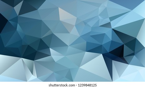 vector abstract irregular polygonal background - triangle low poly pattern - winter blue dark and light color 