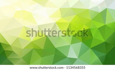 vector abstract irregular polygonal background - triangle low poly pattern - yellow green color 