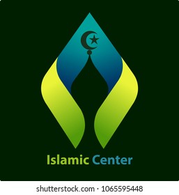 Vector abstract, islamic center symbol