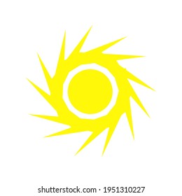 Vector abstract isoland  icon sun on white background. element for logo design 