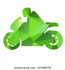 Vector abstract isolated motorbike