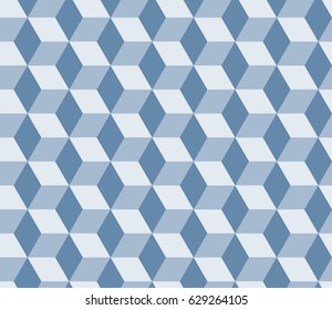 vector, abstract isometric cubes background, seamless