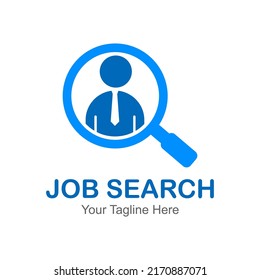 vector abstract job search logo