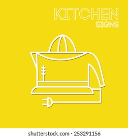 Vector abstract kitchen Sign Line Styles