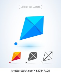 Vector abstract kite logo design