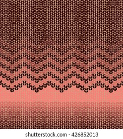 Vector abstract Knitting Seamless geometric Pattern. Knitted Texture. Retro Knit fabric