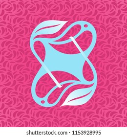 A vector abstract label for use on wine or beer label designs with an abstract repeating background