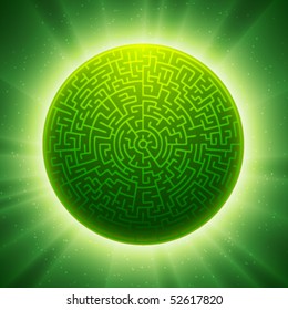 Vector Abstract Labyrinth