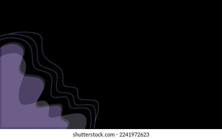 vector abstract landscape on a black background