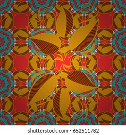 Vector abstract leaf background. Pretty floral print with small leaves. Motley seamless pattern.