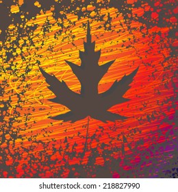 Vector abstract leaf concept background illustration