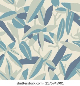 Vector abstract leaf illustration seamless repeat pattern fashion and home decor fabric print digital artwork