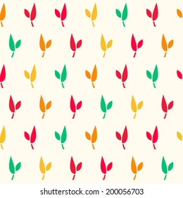 Vector abstract leaf seamless pattern.