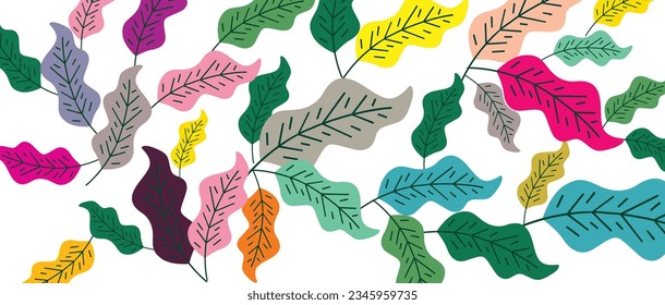 vector abstract leaves background design 