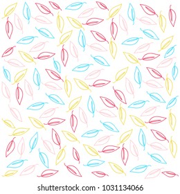 vector abstract leaves seamless background hand drawn vector illustration