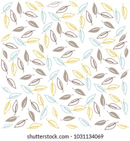 vector abstract leaves seamless background hand drawn vector illustration