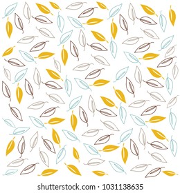 vector abstract leaves seamless background hand drawn vector illustration