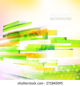 Vector abstract left direction colorful lines illustration, single linear design object. Motion wave. Eco friendly, sunny, season background