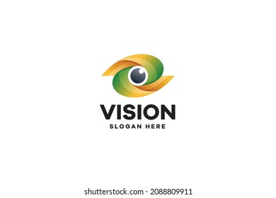 Vector Abstract Lens Logo Gradient