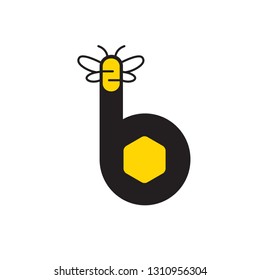 Vector abstract, letter B for beehive or honeybee